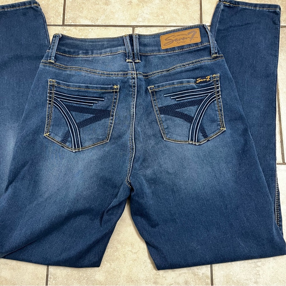 Seven7 Blue High Rise Skinny Jean